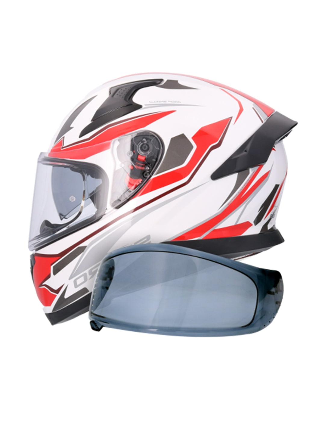  SHIRO KATANA SHARP HELMET WHITE-RED - SECURTEX MOTOR SL (t/a MaximoMoto)