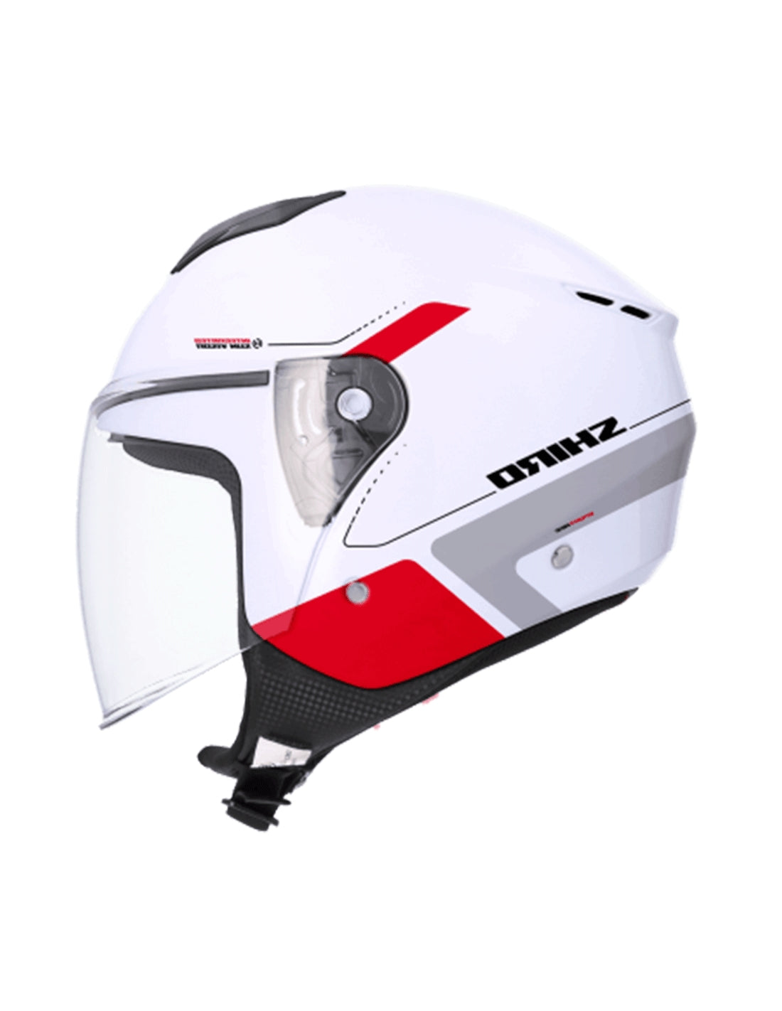 SHIRO IBIZA SPORTAGE HELMET PEARL WHITE RED - SECURTEX MOTOR SL (t/a MaximoMoto)