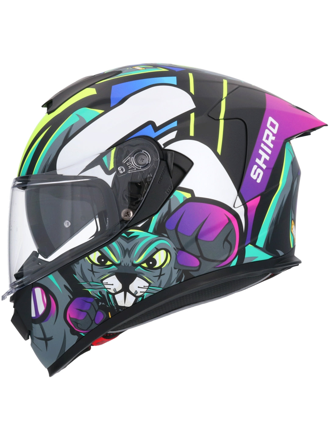  SHIRO RAPTOR CRAZY RABBIT HELMET MULTICOLOR MATTE - SECURTEX MOTOR SL (t/a MaximoMoto)