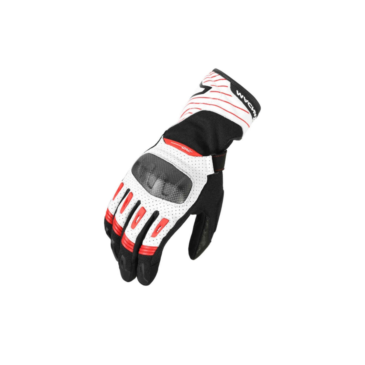  Macna Tempo Perforated Gloves Black/white/red - SECURTEX MOTOR SL (t/a MaximoMoto)