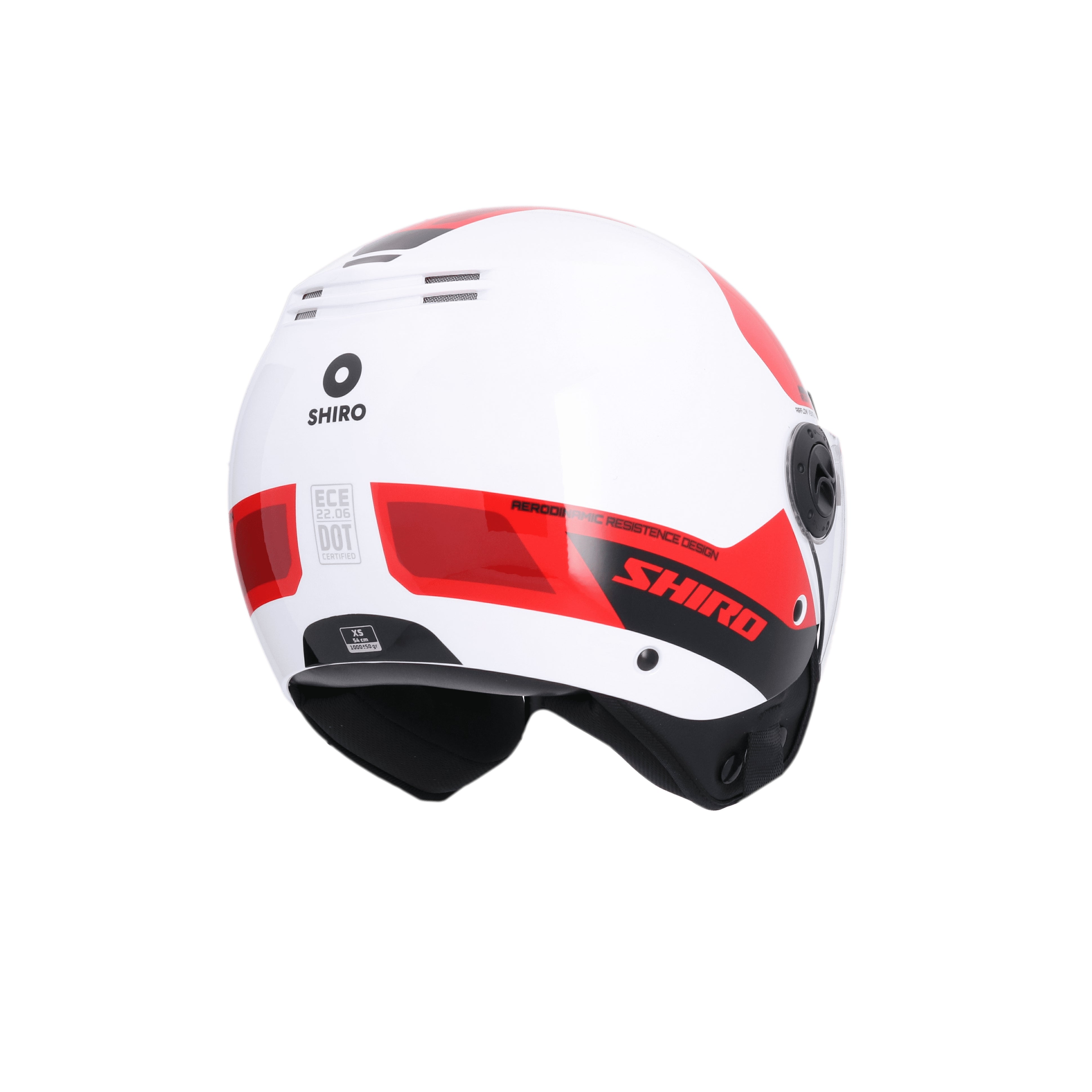 SHIRO HELMET KYOTO KALOS WHITE RED - SECURTEX MOTOR SL (t/a MaximoMoto)