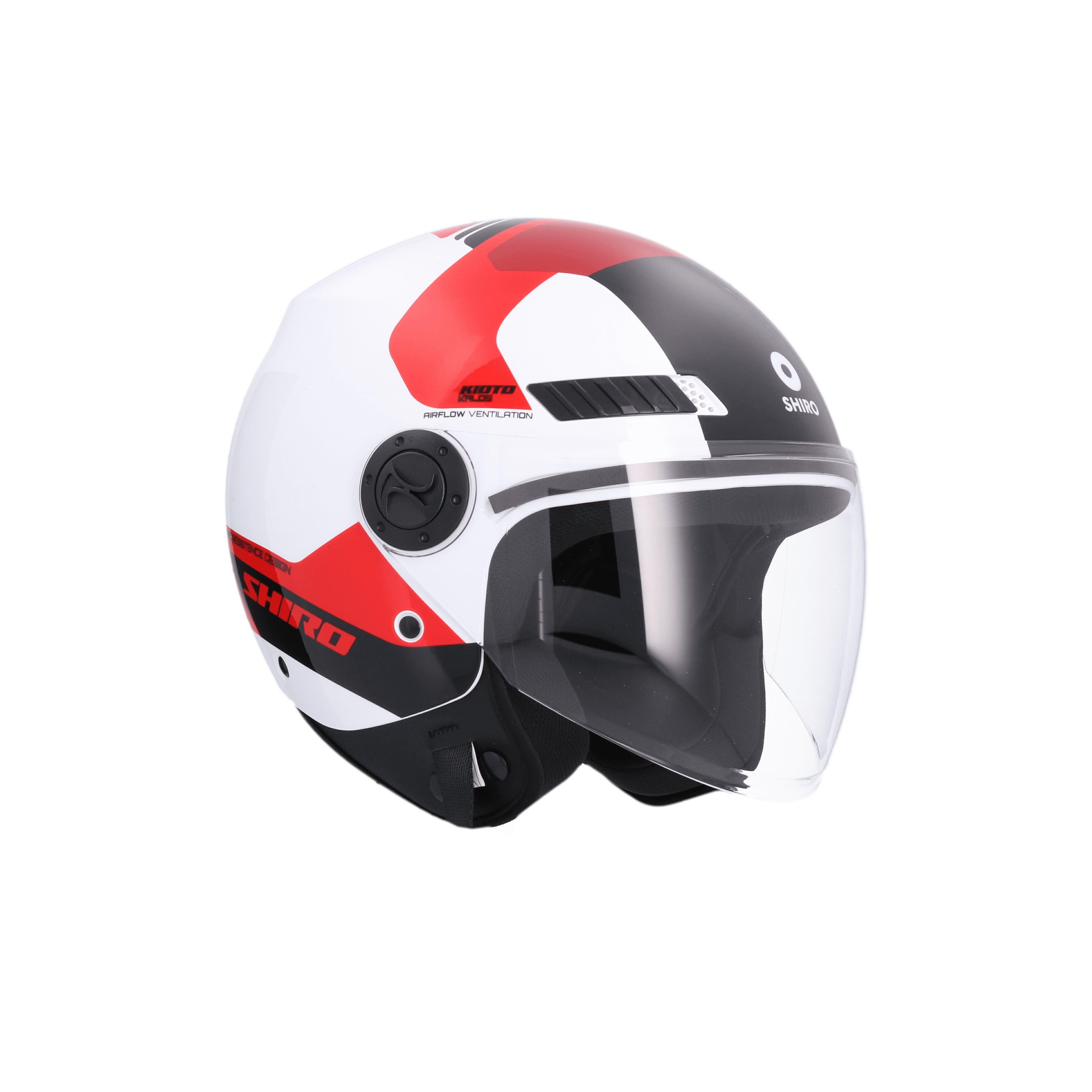 SHIRO HELMET KYOTO KALOS WHITE RED - SECURTEX MOTOR SL (t/a MaximoMoto)