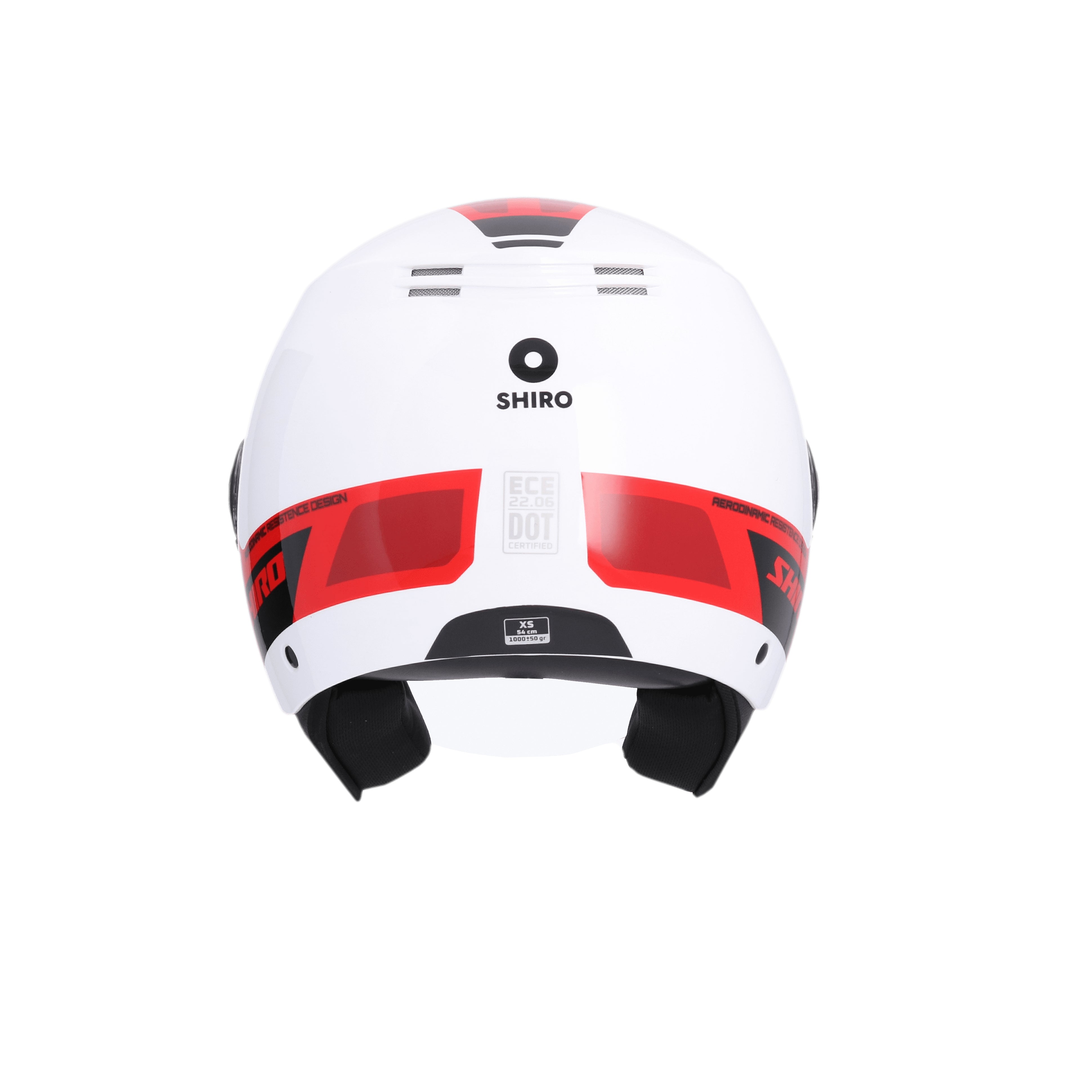 SHIRO HELMET KYOTO KALOS WHITE RED - SECURTEX MOTOR SL (t/a MaximoMoto)