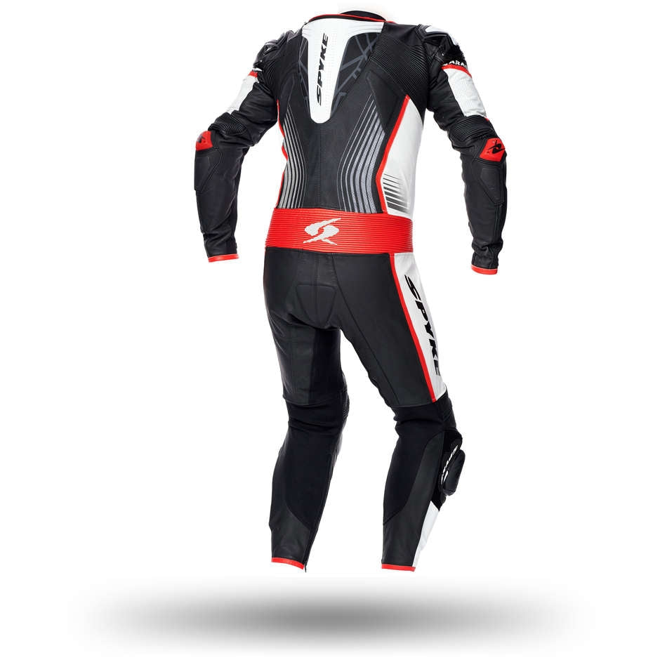  SPYKE - ARAGON RACE 1PC SUIT BLACK/WHITE/FLUO RED - SECURTEX MOTOR SL (t/a MaximoMoto)