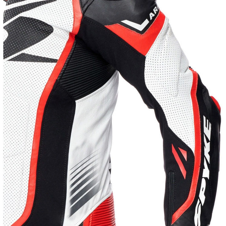  SPYKE - ARAGON RACE 1PC SUIT BLACK/WHITE/FLUO RED - SECURTEX MOTOR SL (t/a MaximoMoto)