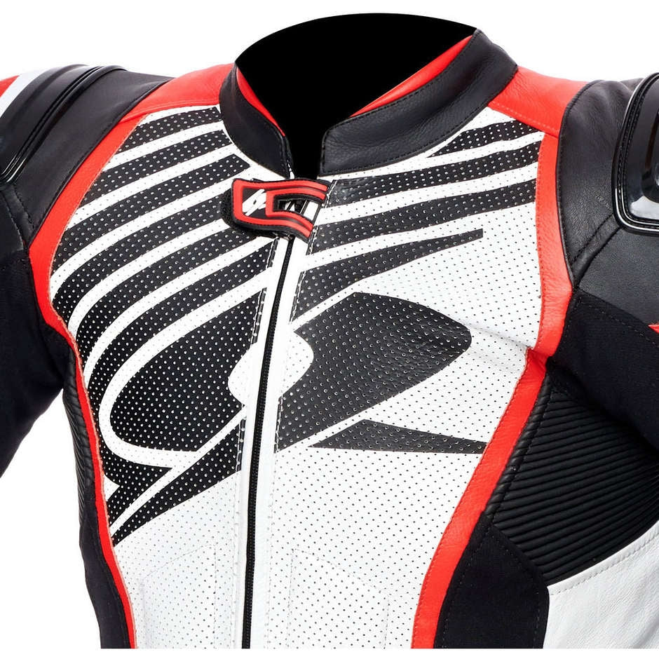  SPYKE - ARAGON RACE 1PC SUIT BLACK/WHITE/FLUO RED - SECURTEX MOTOR SL (t/a MaximoMoto)