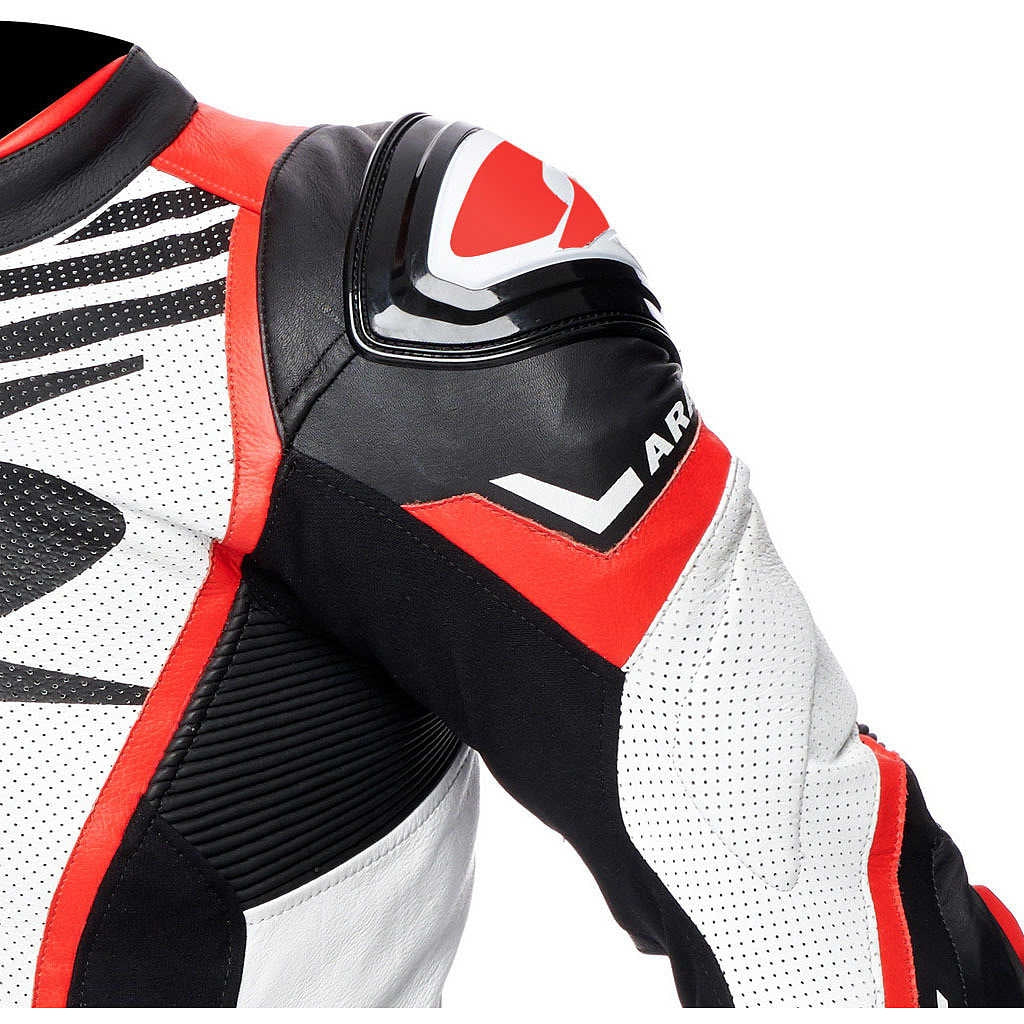  SPYKE - ARAGON RACE 1PC SUIT BLACK/WHITE/FLUO RED - SECURTEX MOTOR SL (t/a MaximoMoto)