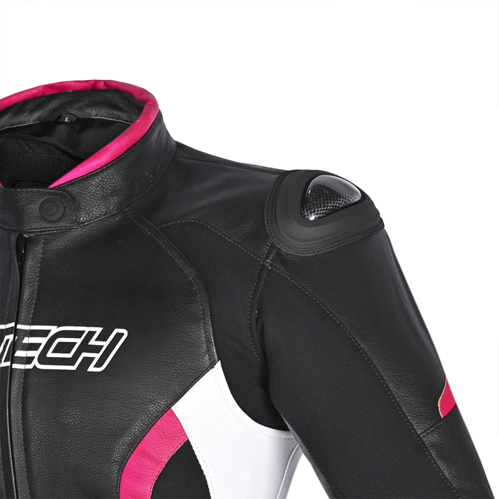 R-TECH - Tom Rider Lady Jacket Black/White/Fuschia - SECURTEX MOTOR SL (t/a MaximoMoto)