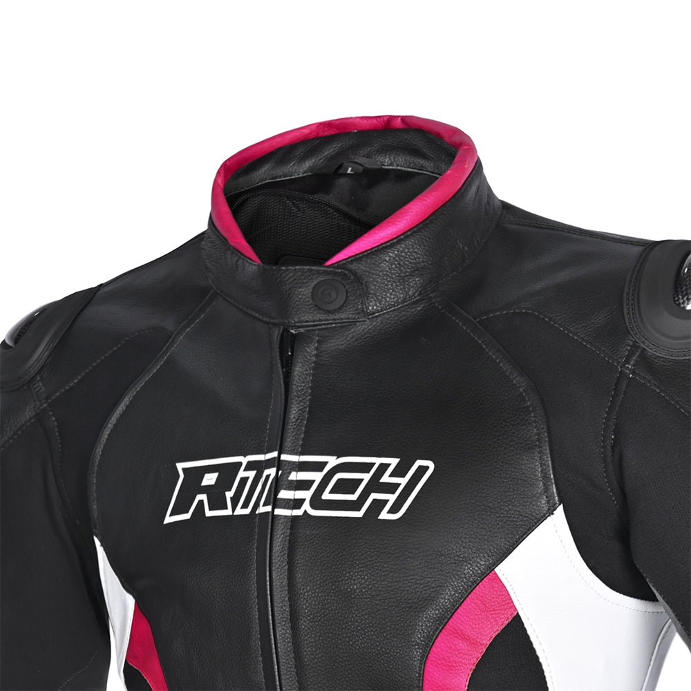  R-TECH - Tom Rider Lady Jacket Black/White/Fuschia - SECURTEX MOTOR SL (t/a MaximoMoto)