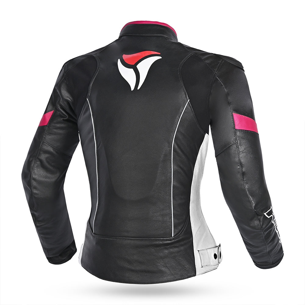  R-TECH - Tom Rider Lady Jacket Black/White/Fuschia - SECURTEX MOTOR SL (t/a MaximoMoto)