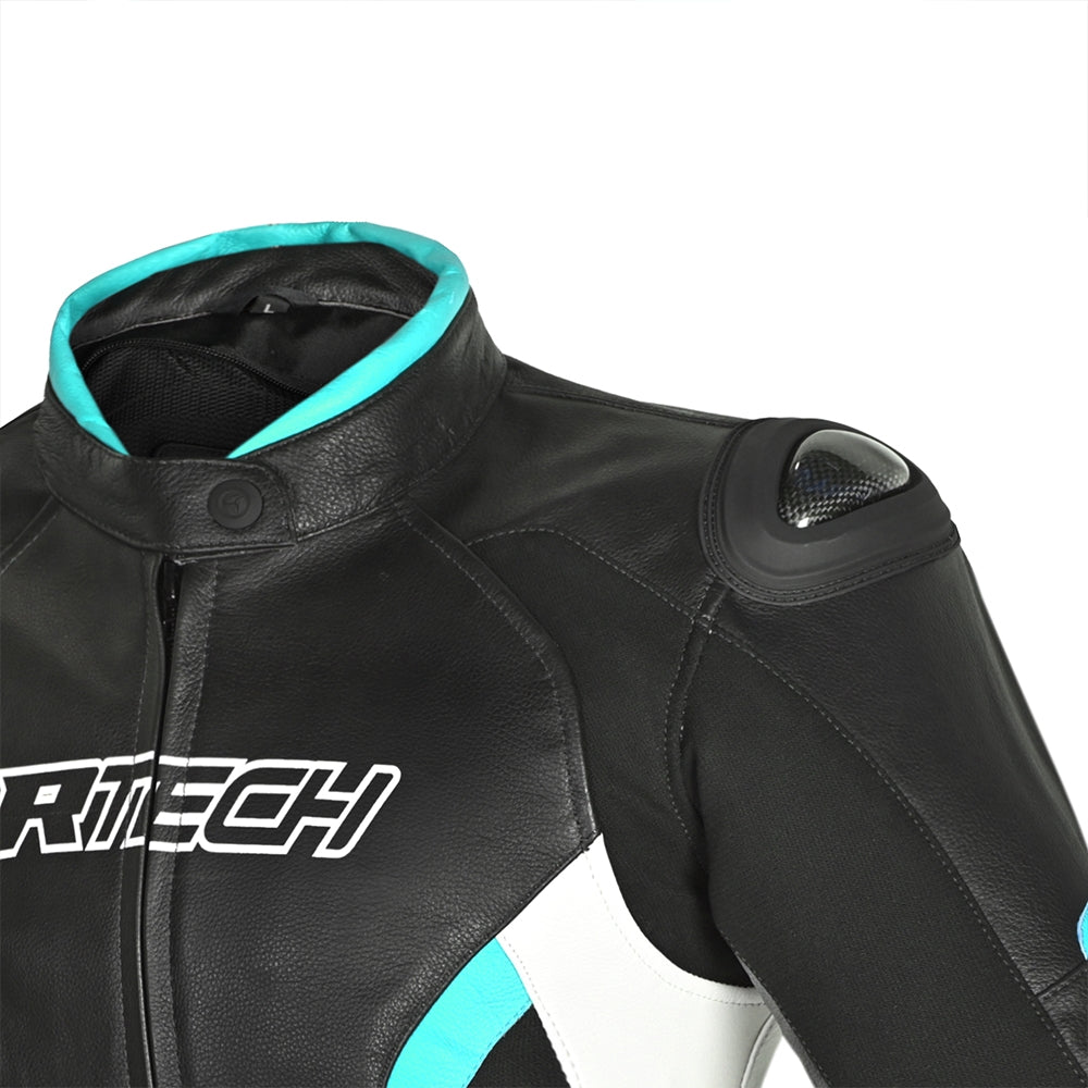  R-TECH - Tom Rider Lady Jacket Black/White/Turquoise - SECURTEX MOTOR SL (t/a MaximoMoto)