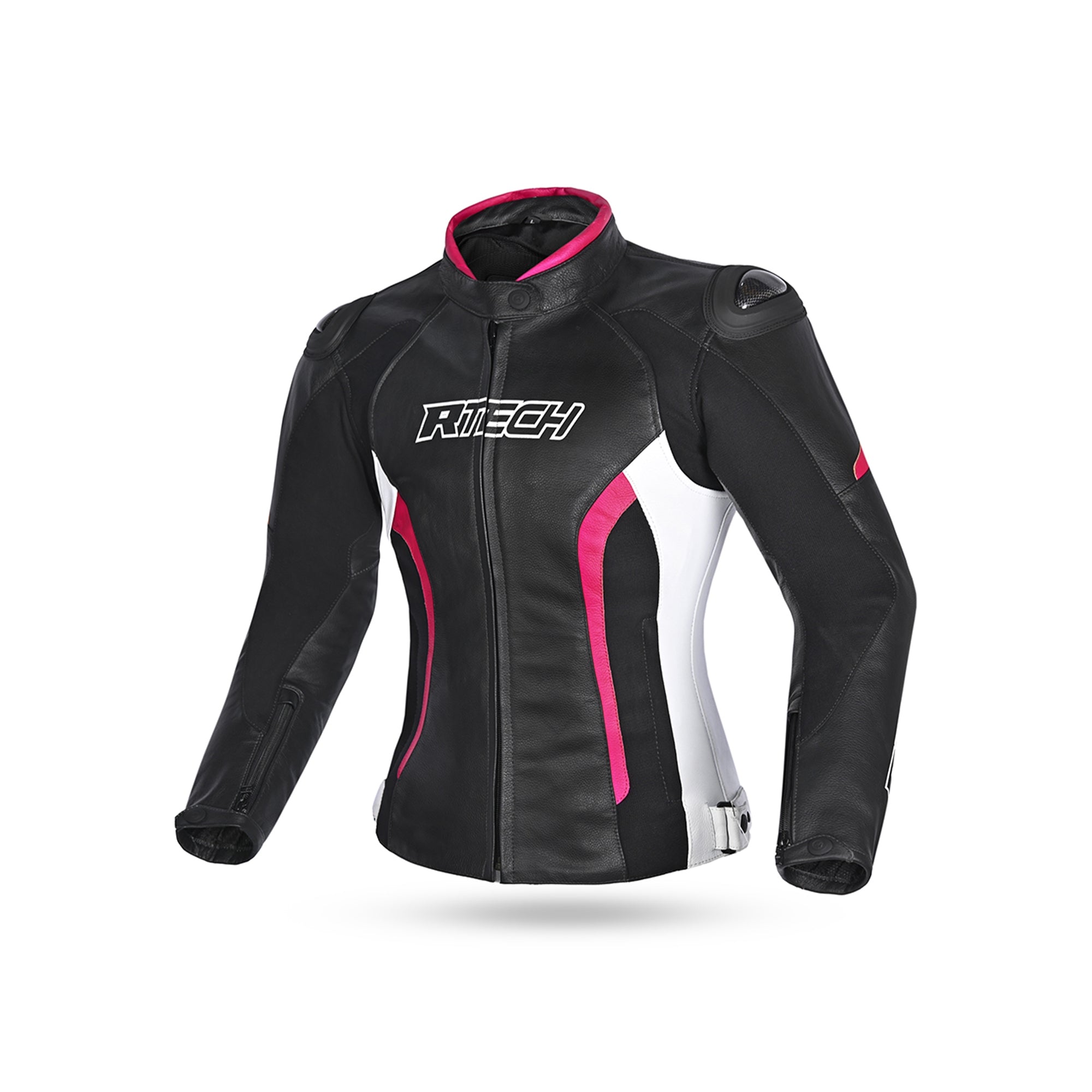  R-TECH - Tom Rider Lady Jacket Black/White/Fuschia - SECURTEX MOTOR SL (t/a MaximoMoto)
