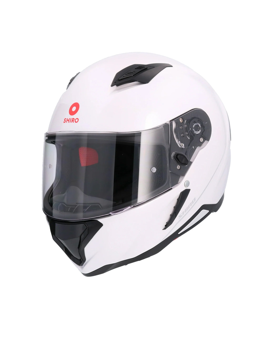 SHIRO SH-890 HUNTER HELMET MONOCOLOR PEARL WHITE - SECURTEX MOTOR SL (t/a MaximoMoto)