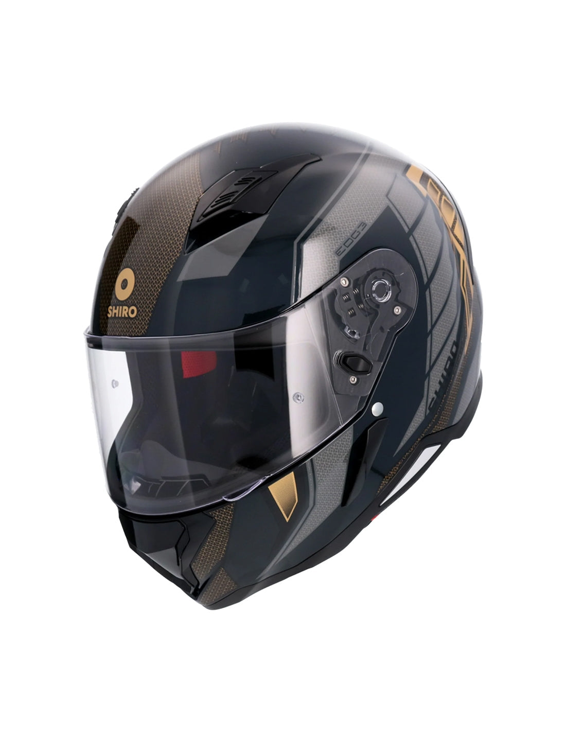  SHIRO HELMET HUNTER SH-890 EDGE BLACK GOLD - SECURTEX MOTOR SL (t/a MaximoMoto)