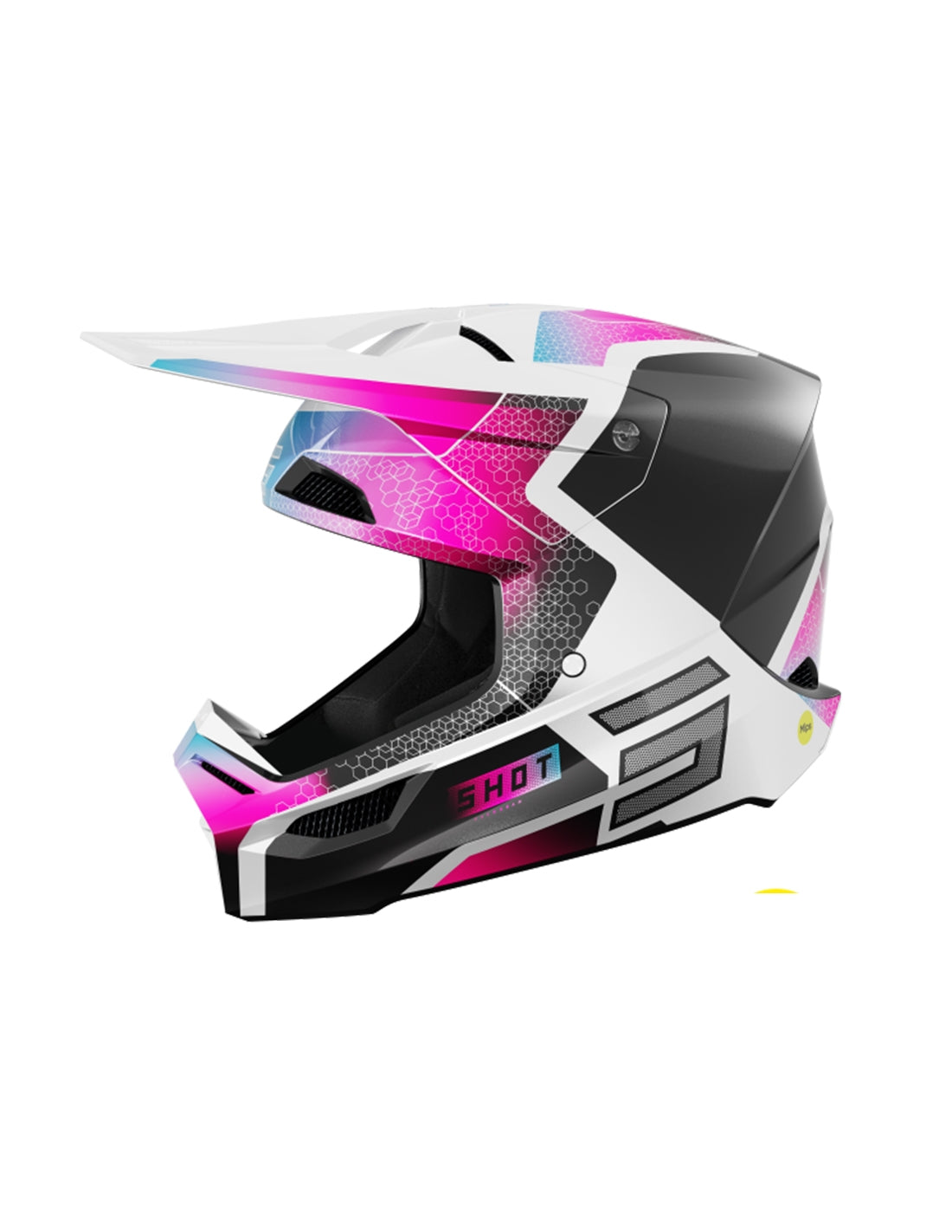  SHOT RACE PHASER HELMET BLACK_BLUE_PINK_PEARLY XS - SECURTEX MOTOR SL (t/a MaximoMoto)