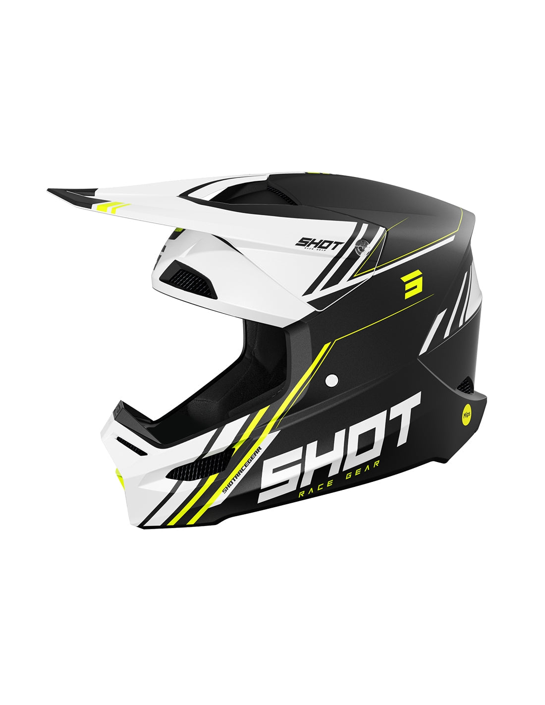  SHOT RACE SPRINT HELMET BLACK_NEON_YELLOW_MATT XS - SECURTEX MOTOR SL (t/a MaximoMoto)