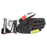 Alpinestars SP-2 v3 Motorcycle Gloves White Red Fluo Black - MaximomotoUK