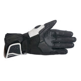 Alpinestars Stella SP-8 v2 Motorcycle Gloves Female Riders Black White - front pic