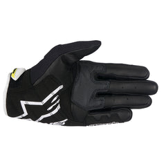 Alpinestars SMX-2 Air Carbon Motorcycle Gloves Black White Yellow - front pic