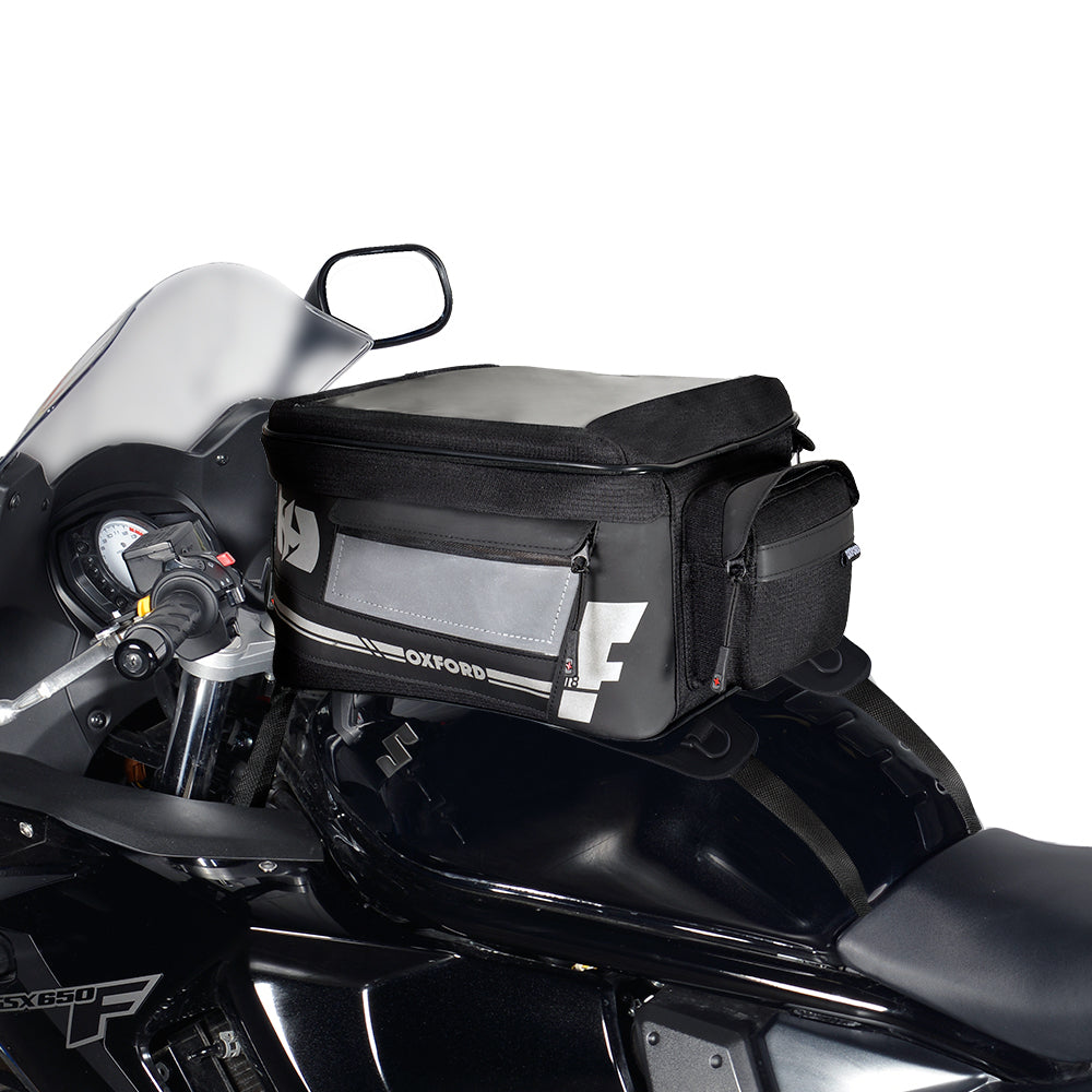 Oxford F1 Small 18L Strap On Strap Motorcycle Tank Bag - MaximomotoUK