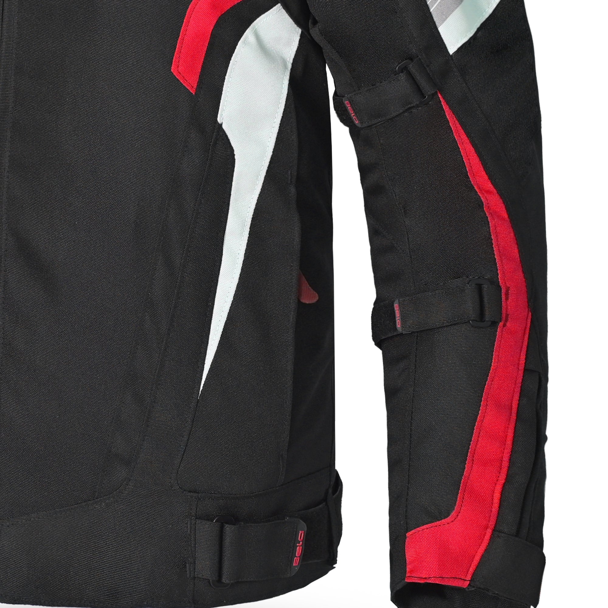 Bela Highland Man Textile Motorcycle Jacket Black/White/Red