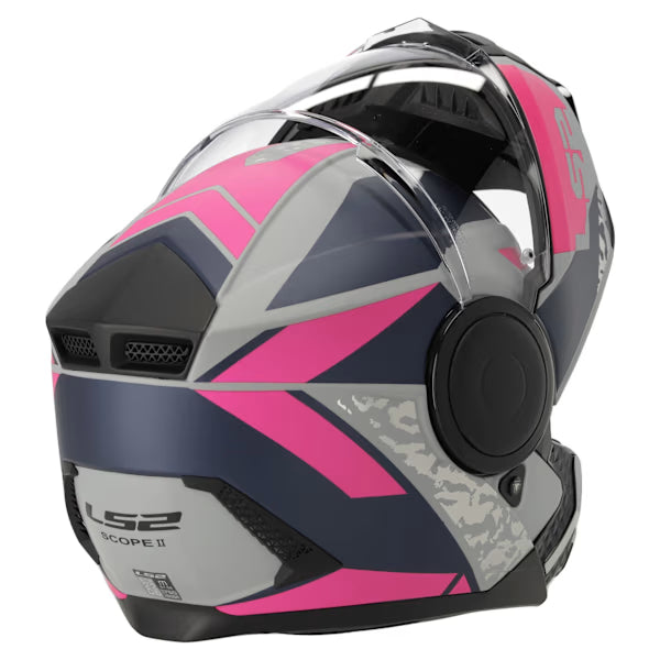LS2 FF902 Scope II Modular Motorcycle Helmet Oxyd Grey Blue Purpal