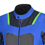 R-Tech Spiral Mesh Motorcycle Touring Jacket Blue Grey Green 