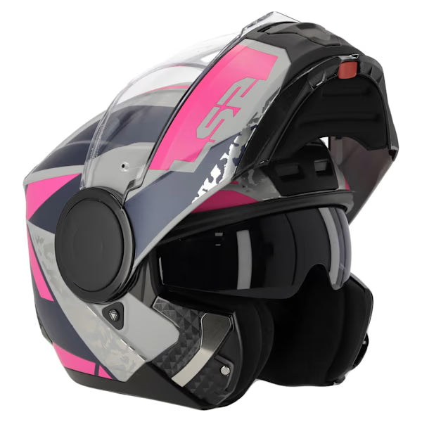 LS2 FF902 Scope II Modular Motorcycle Helmet Oxyd Grey Blue Purpal
