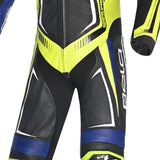 Bela Beast - 1 PC Racing leather suit - blue yellow black 