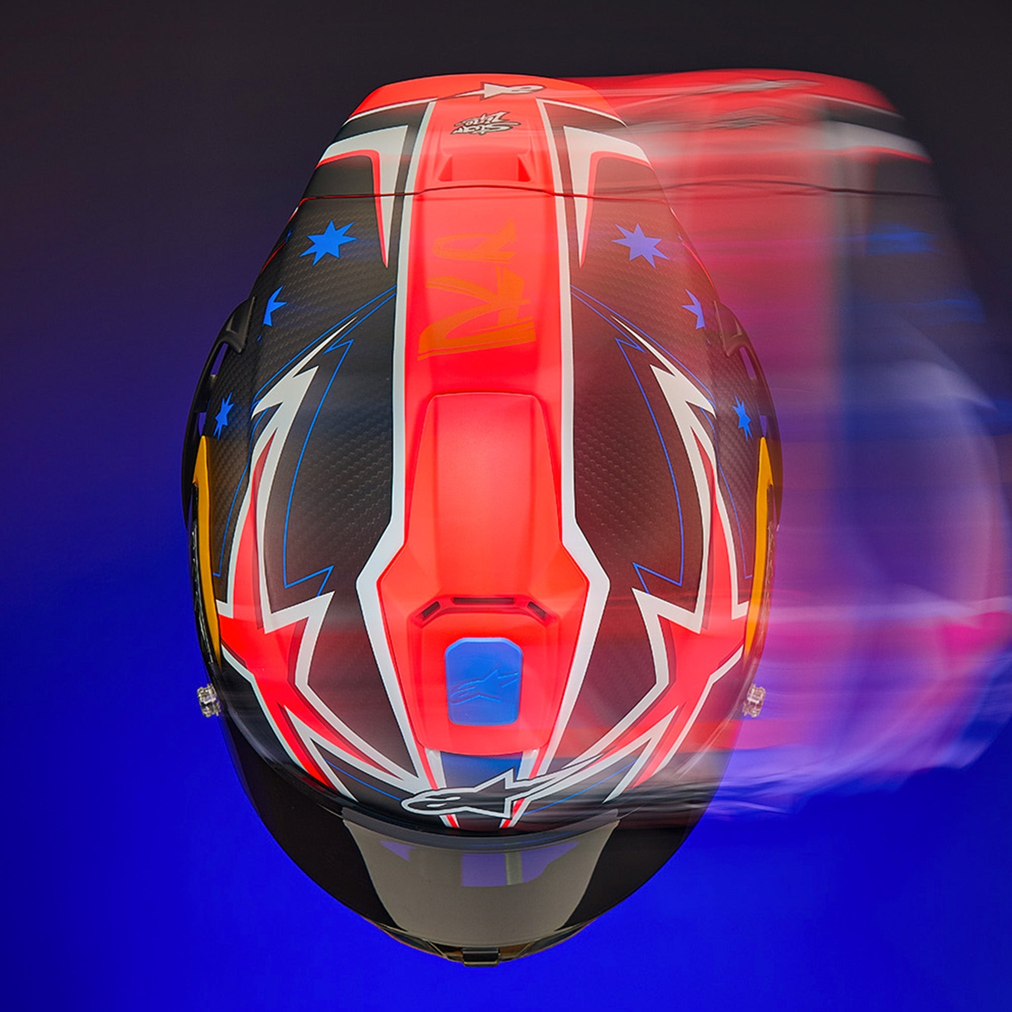 Alpinestars Supertech R10 Miller Carbon Motorcycle Racing  Helmet Red Matt