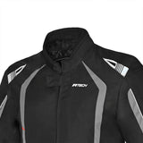 R Tech Marshal Textile Motorcycle Jacket Black Grey - MaximomotoUK