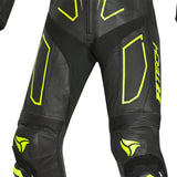 R Tech Rising Star 1PC Motorcycle Racing Leather Suit Black Yellow 