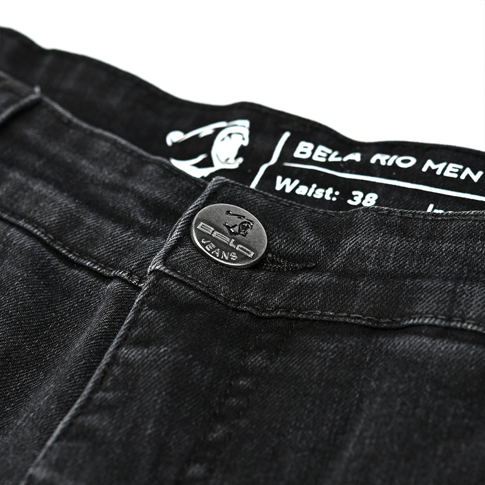 BELA RIO PANTALON DE HOMBRE AA APROBADO CE DENIM JEANS 32L NEGRO 