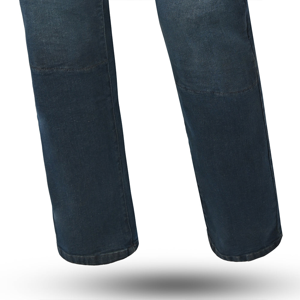 BELA KEVIN MEN MOTORCYCLE DENIM JEANS 32L DIRTY BLUE