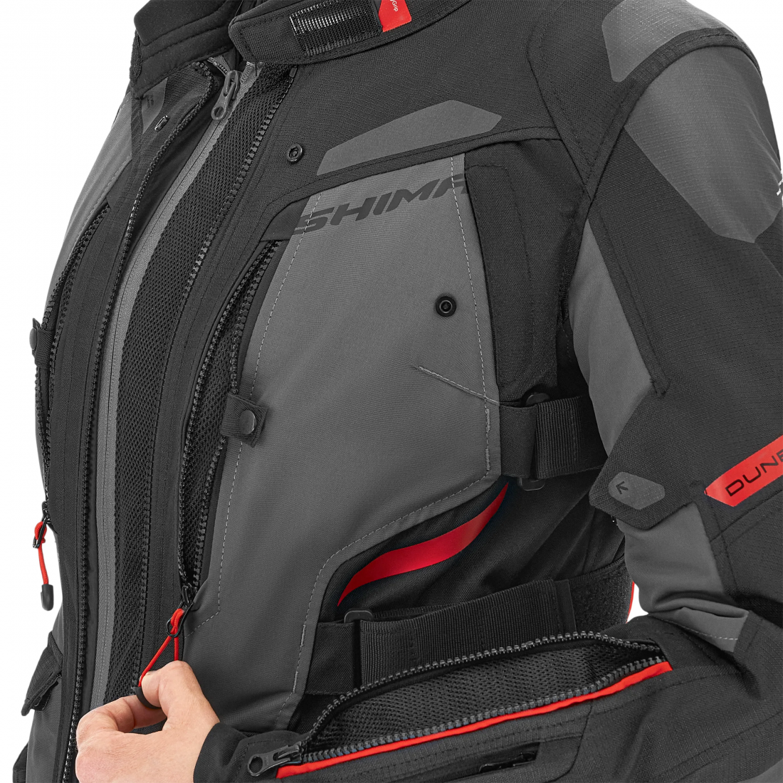 SHIMA DUNE LADY TOURING MOTORCYCLE TEXTILE JACKET RED