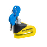 Oxford Quartz XD6 Disc Lock Yellow Black Motorcycle Security - MaximomotoUK