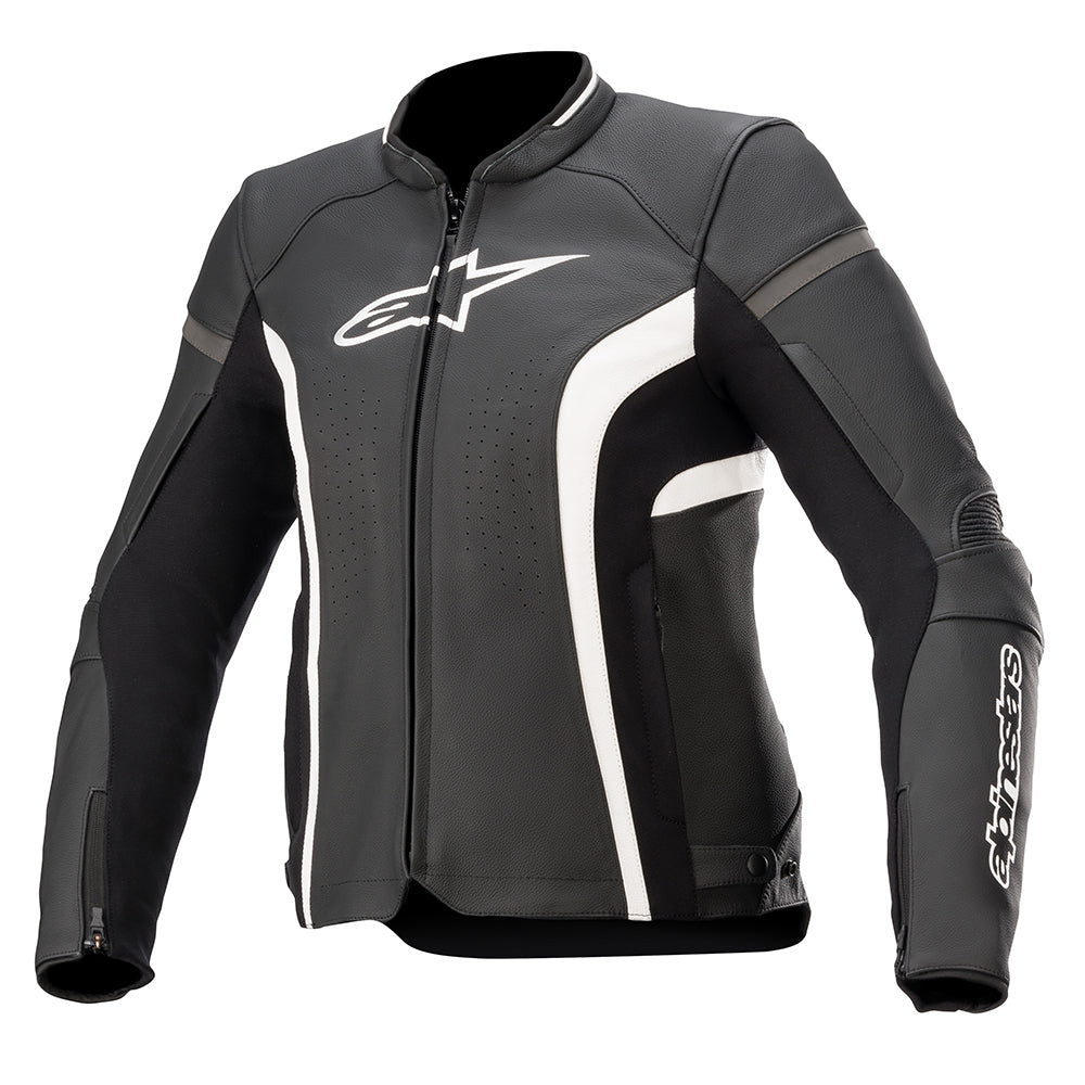 Alpinestars Stella Kira V2 Leather Jacket Black/White images