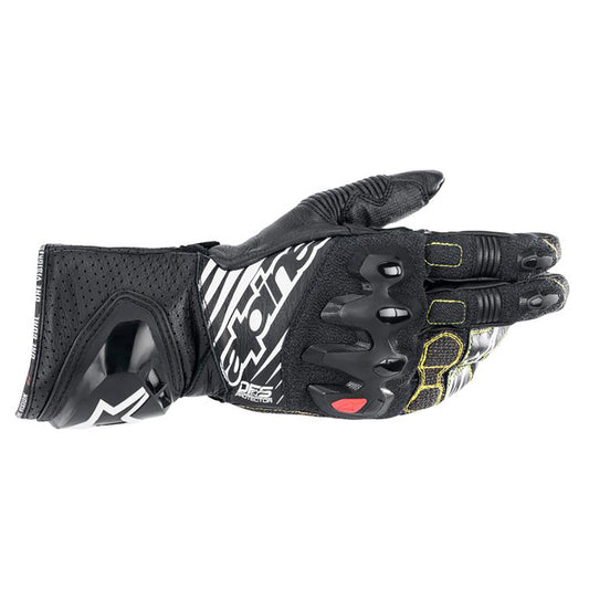 Alpinestars GP Tech V2 Motorcycle Gloves Black White, Pic