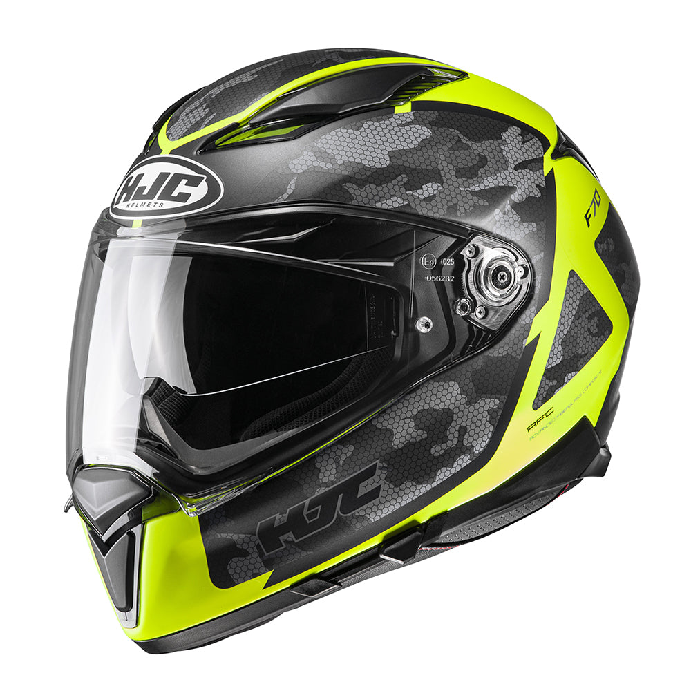 HJC F70 Katra MC3HSF Yellow On Road full face Helmet 