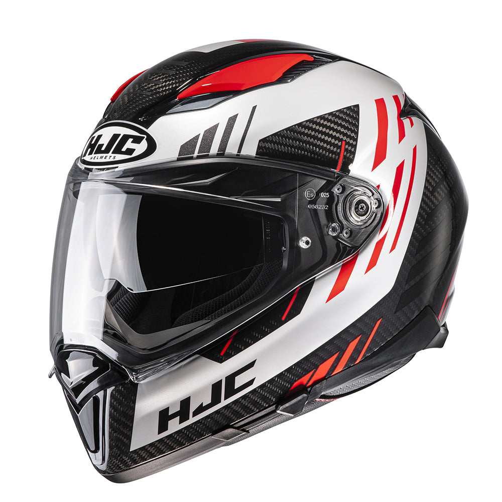 HJC F70 Kesta Carbon MC1 Full face Helmet for Motorbike Red side view