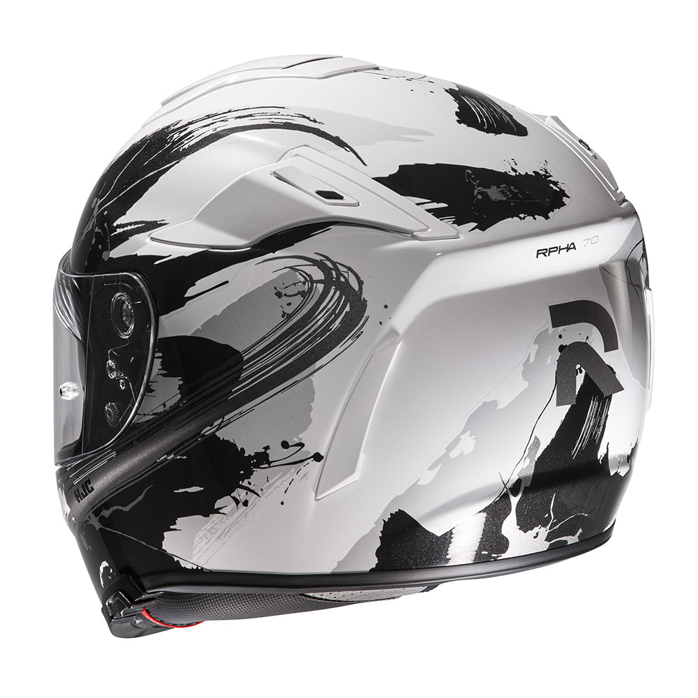 HJC RPHA 70 Erin MC10 White On Road Full Face Helmet back