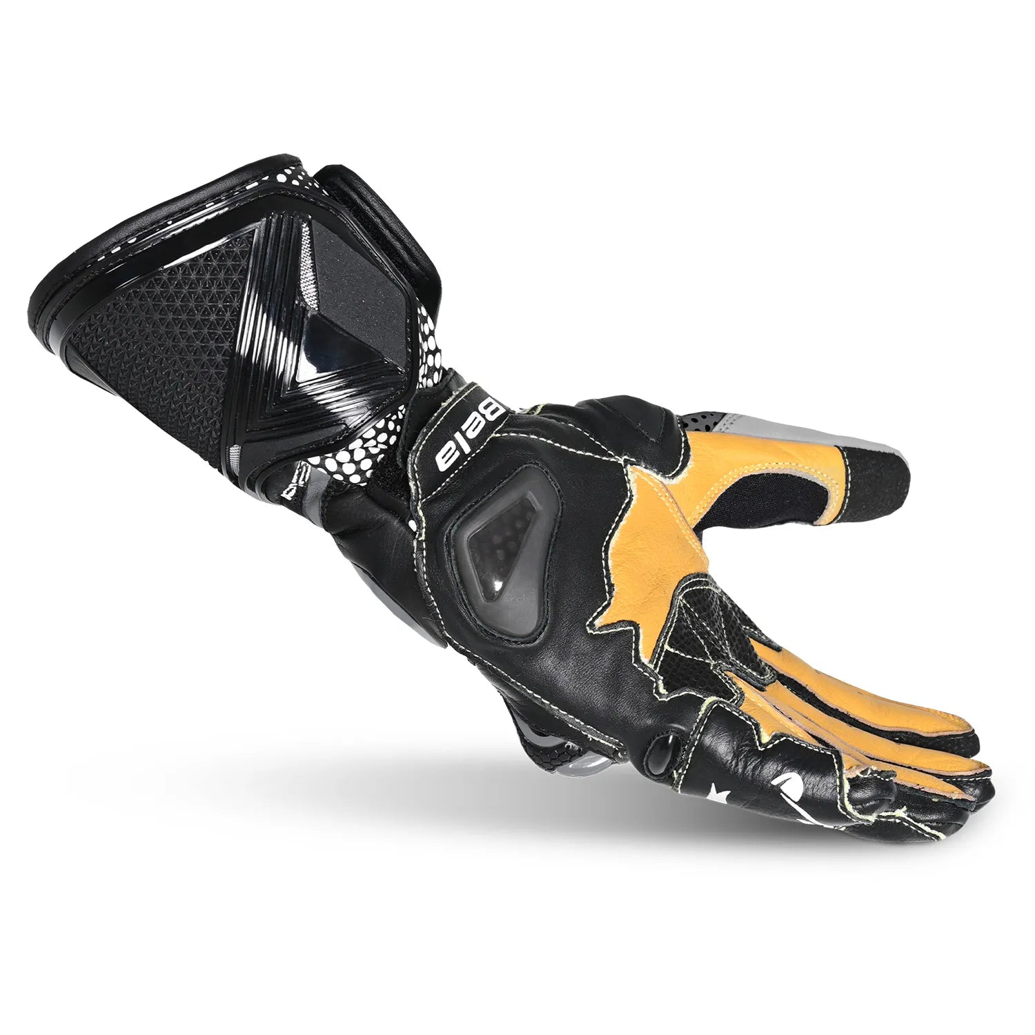 BELA EXTREME MOTORCYCLE LEATHER GLOVES BLACK GREY ANTHRACITE