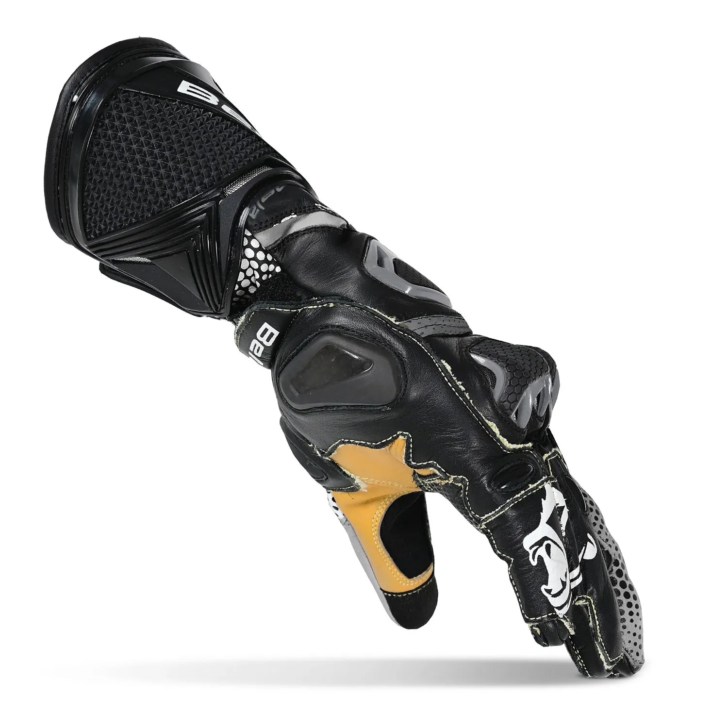 BELA EXTREME MOTORCYCLE LEATHER GLOVES BLACK GREY ANTHRACITE