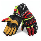 BELA EXTREME MIX KANGAROO MOTORCYCLE LEATHER GLOVES BLACK WHITE YELLOW FLURO