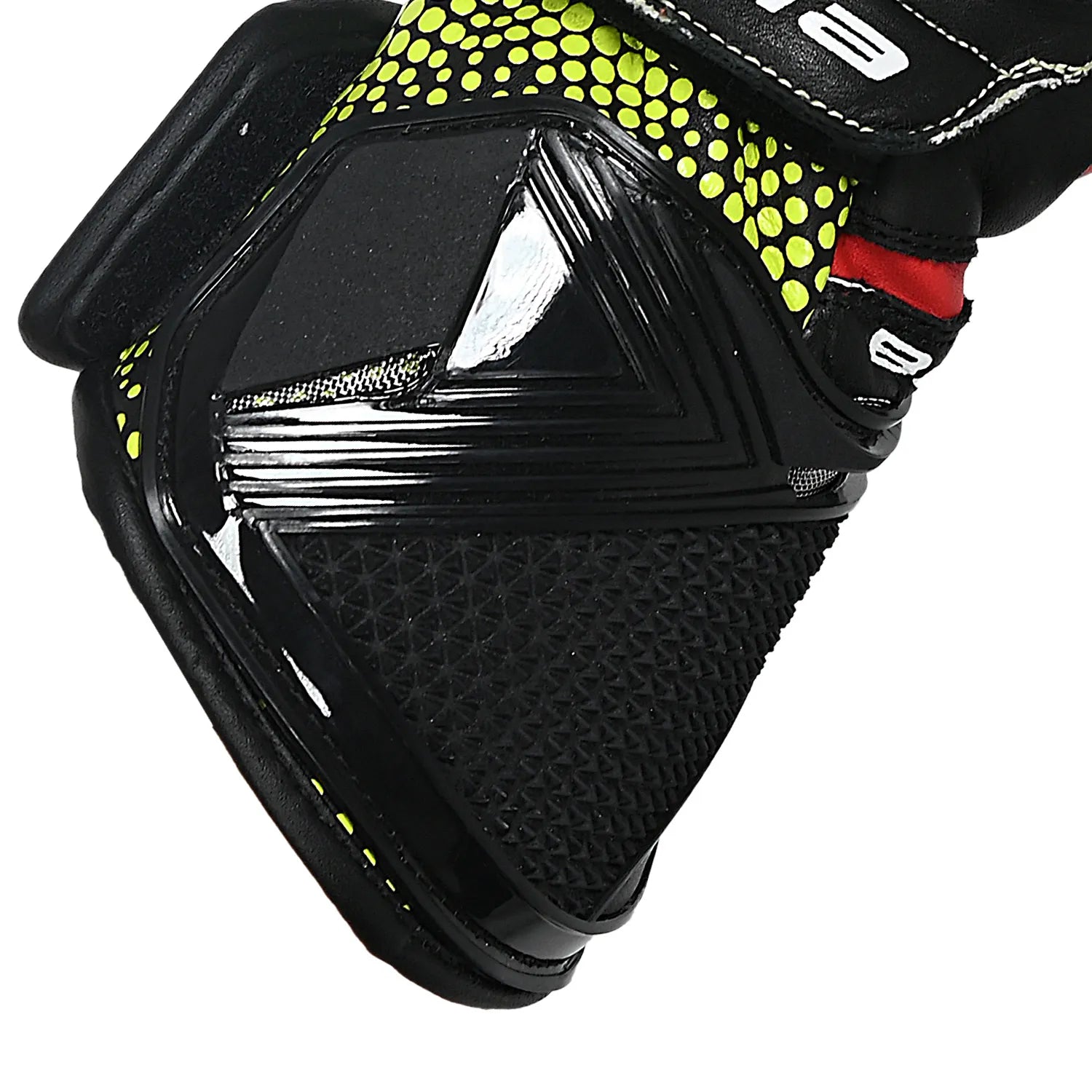 BELA EXTREME MIX KANGAROO MOTORCYCLE LEATHER GLOVES BLACK WHITE YELLOW FLURO