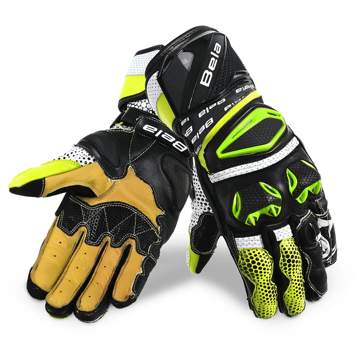 BELA EXTREME GUANTES NEGRO BLANCO AMARILLO FLOU