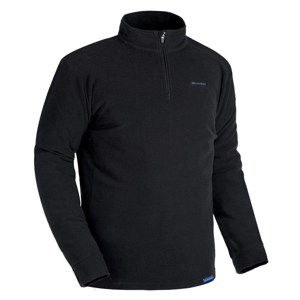 Oxford Advanced Micro Fleece 1/2 Neck Mens Top Black images