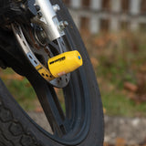 Oxford Patriot 14mm Pin Disc Lock Yellow Motorcycle Security - MaximomotoUK