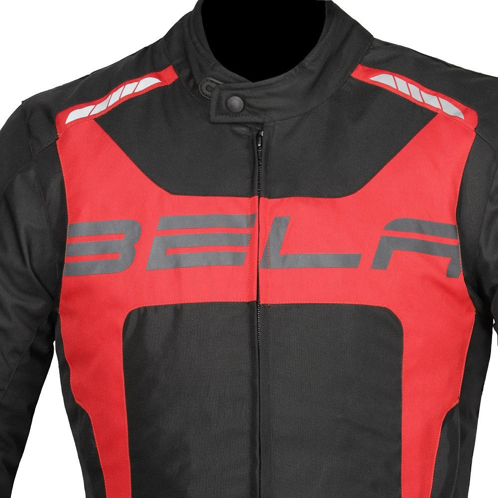  BELA - Black/Red Clutch Textile Jacket - SECURTEX MOTOR SL (t/a MaximoMoto)