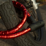 Oxford Barrier Armoured Cable 1.4mx25mm Red Motorcycle Security - MaximomotoUK